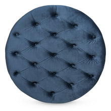 Load image into Gallery viewer, 29.5in Round Button-Tufted Upholstered Velvet Footrest Accent Furniture

