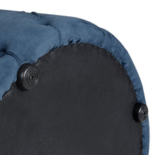Load image into Gallery viewer, 29.5in Round Button-Tufted Upholstered Velvet Footrest Accent Furniture
