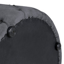 Load image into Gallery viewer, 29.5in Round Button-Tufted Upholstered Velvet Footrest Accent Furniture
