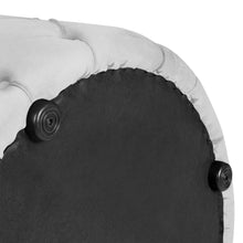 Load image into Gallery viewer, 29.5in Round Button-Tufted Upholstered Velvet Footrest Accent Furniture
