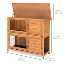 Load image into Gallery viewer, 48x41in 2-Story Rabbit Hutch
