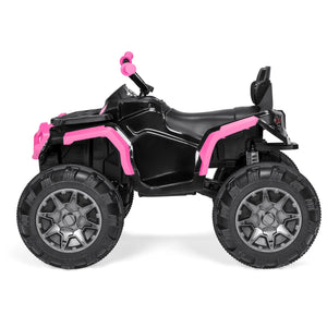 12V Kids 4-Wheel ATV Ride-On Car w/ 3.7mph Max, Lights, AUX Jack