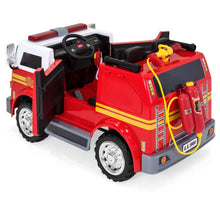Load image into Gallery viewer, 12V Kids Police Fire Engine Ride-On Truck w/ Remote Control, Water Hose
