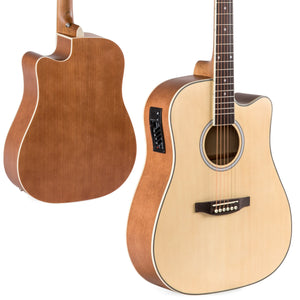 41in Full Size Acoustic Electric Cutaway Guitar Set w/ 10-Watt Amp, Case