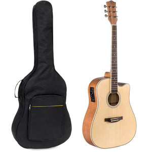 41in Full Size Acoustic Electric Cutaway Guitar Set w/ 10-Watt Amp, Case