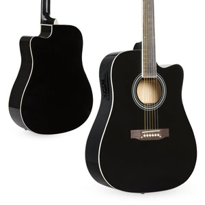 41in Full Size Acoustic Electric Cutaway Guitar Set w/ 10-Watt Amp, Case