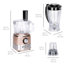 Load image into Gallery viewer, 650W Multifunctional Food Processor, Blender, &amp; Grinder w/ 10 Attachments
