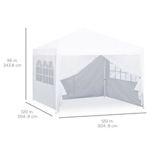 Load image into Gallery viewer, 10x10ft Pop Up Canopy Tent w/ Detachable Window Walls, Zip-Up Doorway
