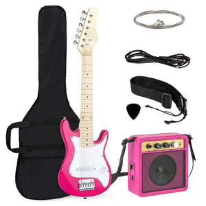 30in Kids Electric Guitar Instrument Starter Kit w/ 5W Amp, Strap, Case