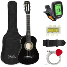 Load image into Gallery viewer, 30in Kids Classical Acoustic Guitar Beginners Set w/ Bag, E-Tuner, Strap
