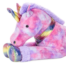 Load image into Gallery viewer, 52in Kids Extra Large Plush Rainbow Unicorn Stuffed Animal w/ Soft Fur
