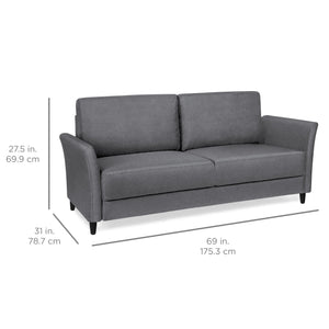 71In Linen Upholstered Sofa Couch Lounger