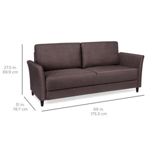 71In Linen Upholstered Sofa Couch Lounger