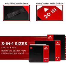 Load image into Gallery viewer, 3-in-1 30in, 24in, 20in Foam Plyometric Box Jumping Block w/ Nonslip Cover
