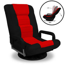 Load image into Gallery viewer, 360-Degree Swivel Gaming Floor Chair w/ Armrest Handles, Adjustable Backrest
