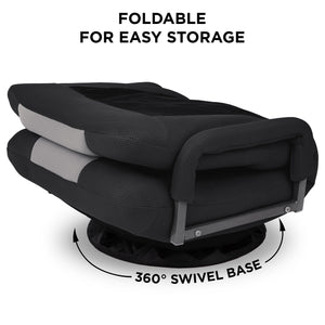 360-Degree Swivel Gaming Floor Chair w/ Armrest Handles, Adjustable Backrest